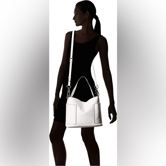 Steve Madden BKOLTT HOBO BAG White Vegan Leather Crossbody Bag - Picture 16 of 16